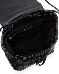 Cynthia Vincent Linear Quilted Crossbody Bag Black