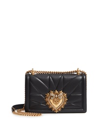 Dolce & Gabbana Medium Devotion Leather Shoulder Bag