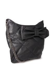 Miadora Handbags Collection Miadora Brenda Black Quilted Bow Shoulder Bag
