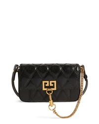 Givenchy Mini Pocket Quilted Convertible Leather Bag