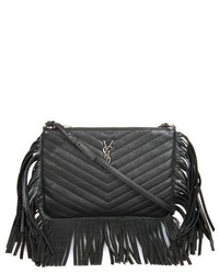 Saint Laurent Monogram Fringed Quilted Leather Cross Body Bag