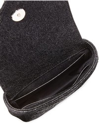 Saint Laurent Monogram Micro Metallic Quilted Crossbody Bag Black