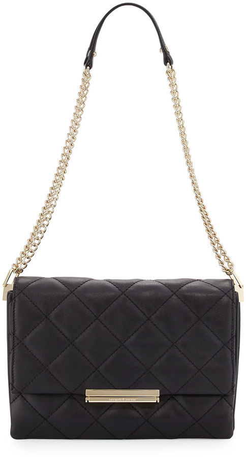 Kate Spade New York Emerson Place Lenia Quilted Shoulder Bag Black, $378 |  Neiman Marcus | Lookastic