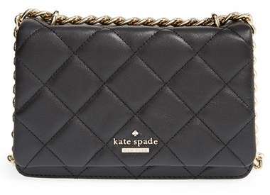Kate Spade Beige Quilted Leather Mini Emerson Place Vivenna Shoulder Bag