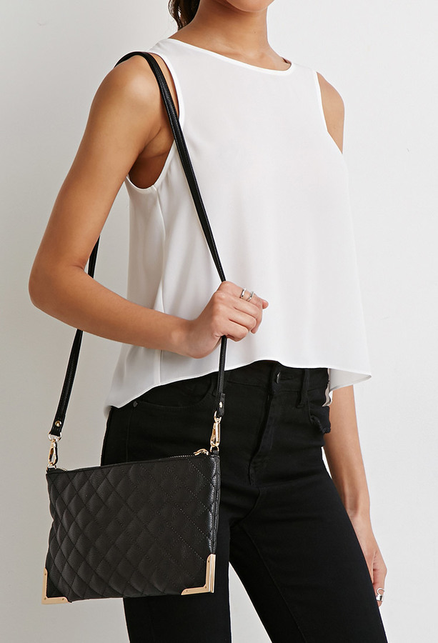 black quilted bag forever 21