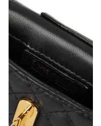 Moschino Quilted Mini Leather Shoulder Bag