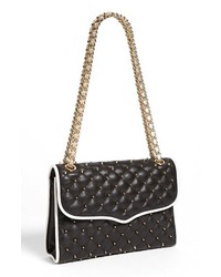 Rebecca Minkoff Quilted Affair With Studs Convertible Crossbody Bag Black White