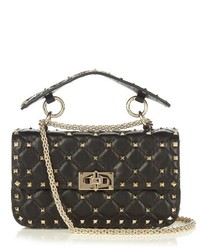 Valentino Rockstud Mini Quilted Leather Cross Body Bag