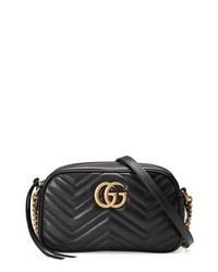 Gucci Small Gg Marmont 20 Matelasse Leather Camera Bag