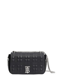 Burberry Small Lola Tb Crystal Embellished Quilted Check Leather Bag