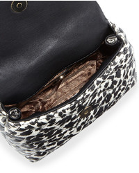 Love Moschino Small Quilted Faux Leather Crossbody Leopard