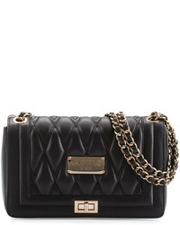 Valentino By Mario Valentino Alice D Quilted Leather Shoulder Bag Black