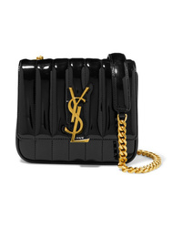 Saint Laurent Vicky Small Quilted Patent Leather Shoulder Bag
