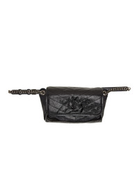 Black Quilted Leather Fanny Pack