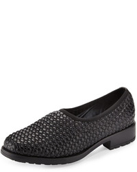 Sesto Meucci Marcy Quilted Leather Slip On Flat Black