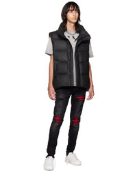 Mackage Black Quilted Leather Down Vest
