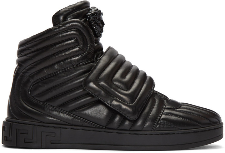 black versace high top sneakers
