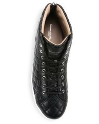 Gianvito Rossi Quilted High Top Leather Sneakers