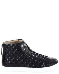 Gianvito Rossi Quilted High Top Leather Sneakers