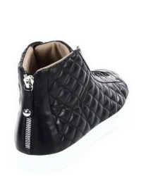 Gianvito Rossi Quilted High Top Leather Sneakers