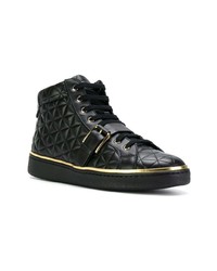 Balmain Quilted High Top Sneakers