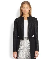 BCBGMAXAZRIA Hansen Cropped Quilted Faux Leather Jacket