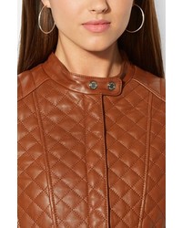 Lauren Ralph Lauren Micro Quilted Leather Moto Jacket