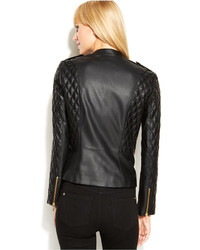 INC International Concepts Quilted Faux Leather Motorcycle Jacket