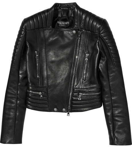 Balmain Quilted Leather Jacket, | | Lookastic