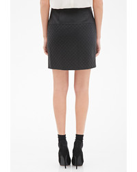 Forever 21 Contemporary Quilted Faux Leather Skirt