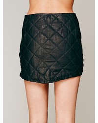 Free People Stanzee Manchester Quilted Leather Skirt