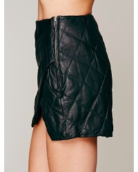 Free People Stanzee Manchester Quilted Leather Skirt