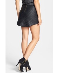 Glamorous Quilted Faux Leather Miniskirt