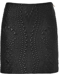 Emilio Pucci Quilted Leather Skirt In Black