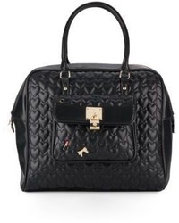 Betsey Johnson Be My Baby Quilted Faux Leather Satchel