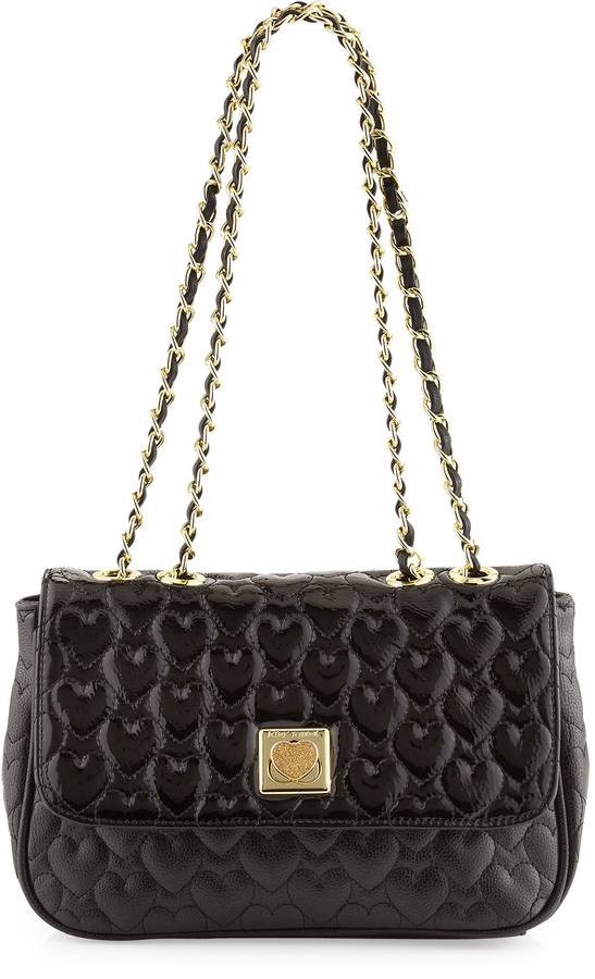 Betsey Johnson Be My Wonderful Pebbledpatent Quilted Faux Leather ...