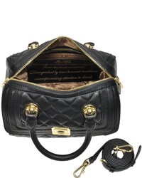 Love Moschino Black Quilted Eco Leather Satchel Wshoulder Strap