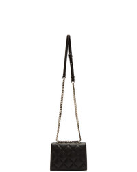 Alexander McQueen Black Quilted Small Jeweled Satchel