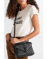 Saint Laurent College Medium Quilted Leather Shoulder Bag