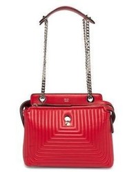 Fendi Dotcom Click Quilted Leather Chain Satchel