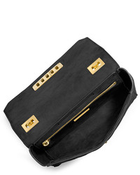Michl Kors Collection Vivian Quilted Leather Shoulder Bag Black