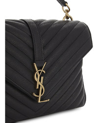 Saint Laurent Monogram Collge Small Quilted Leather Satchel