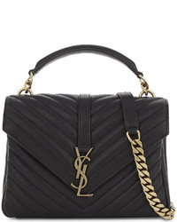 Saint Laurent Monogram Collge Small Quilted Leather Satchel