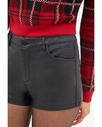 Forever 21 Quilted Faux Leather Shorts