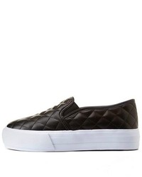 Dollhouse Quilted Slip On Flatform Sneakers