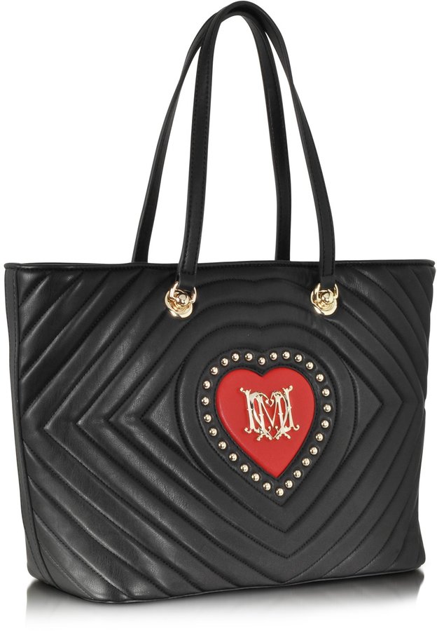 Moschino black bag with red 2024 heart