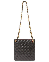 Chanel Black Quilted Leather Tote Small