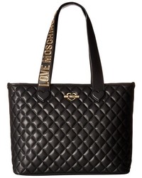 Love Moschino Fashion Quilted Branded Tote Tote Handbags