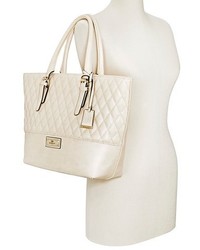 Faux Leather Louisa Quilted Tote Handbag