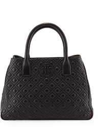 Tory Burch Marion Quilted Tote Bag Black